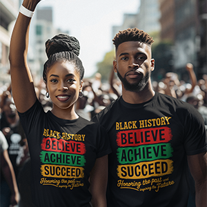 Black History Believe Achieve Succeed T-Shirt