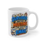 11oz Coffee Mug — Colorful Tribal Skull Illustration
