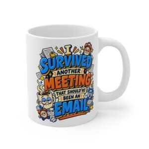 11oz Coffee Mug — Colorful Tribal Skull Illustration