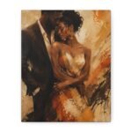 Romantic Couples Abstract Painting — Matte Stretched Canvas