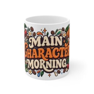 Main Character Morning Mug — Cute Cozy Coffee & Pastry Illustration