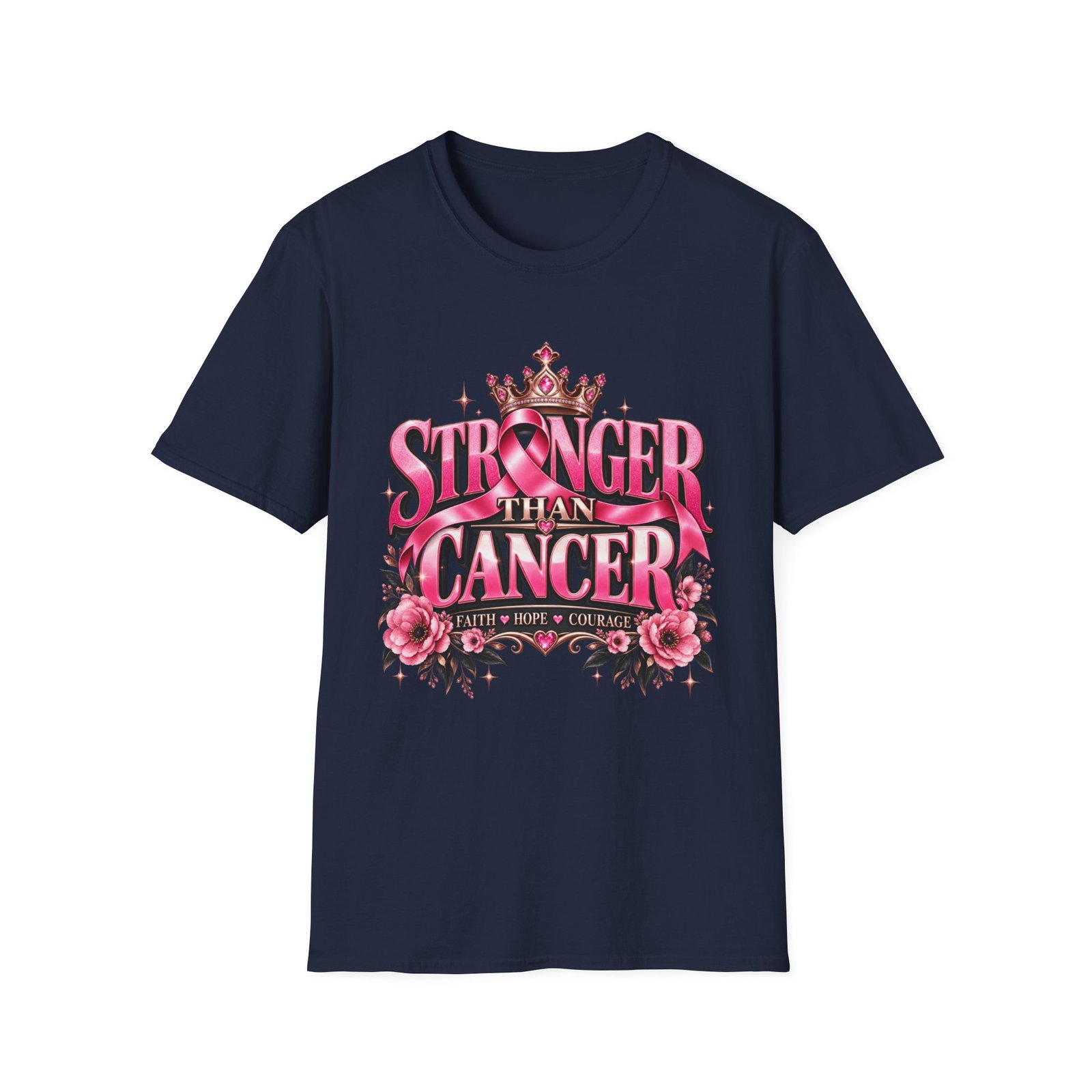Stronger Than Cancer T-Shirt — Pink Ribbon Breast Cancer Support Tee - Image 6
