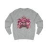 Stronger Than Cancer Sweatshirt — Pink Floral Breast Cancer Awareness Crewneck - Thumbnail Image 5