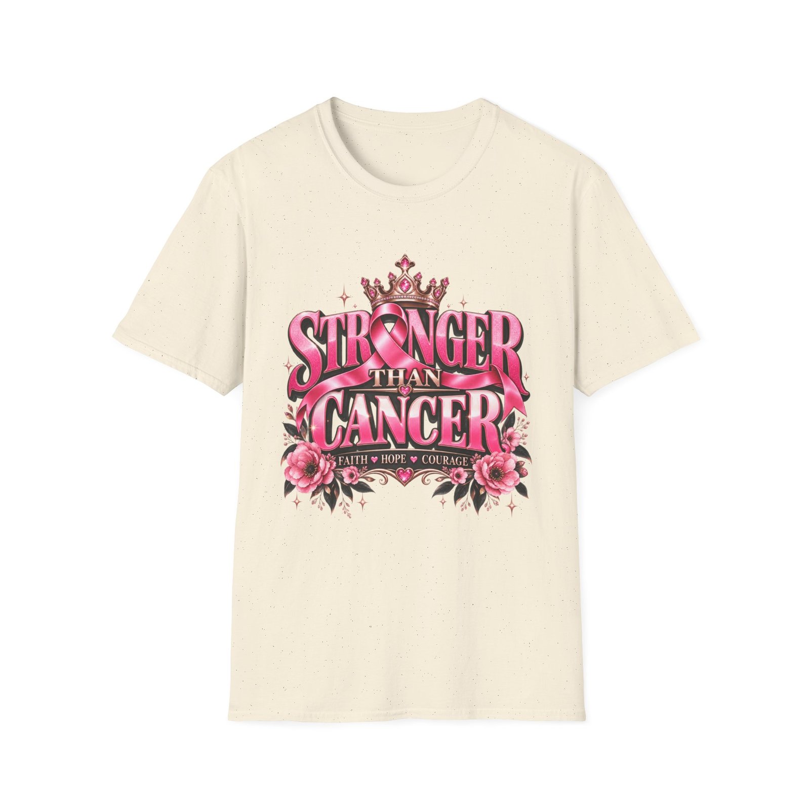 Stronger Than Cancer T-Shirt — Pink Ribbon Breast Cancer Support Tee - Image 4
