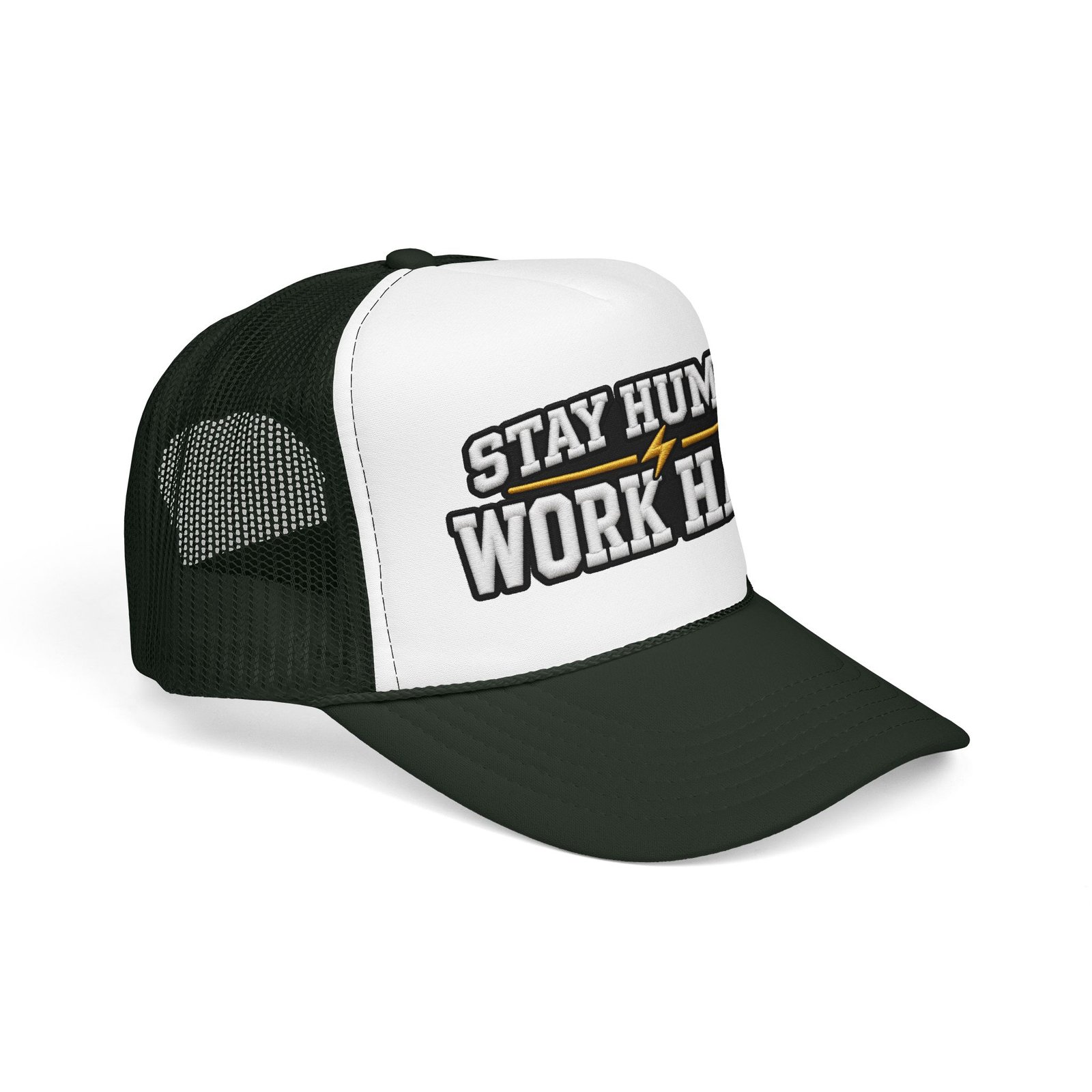 Stay Humble Work Hard Trucker Hat — Motivational Foam Mesh Cap - Image 18
