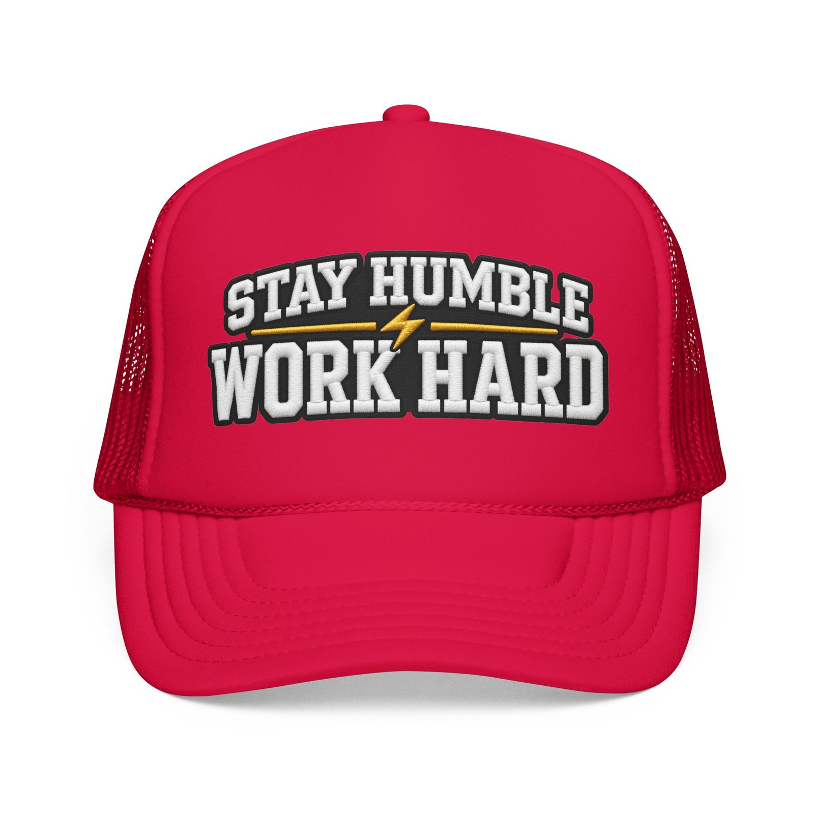 Stay Humble Work Hard Trucker Hat — Motivational Foam Mesh Cap - Image 45