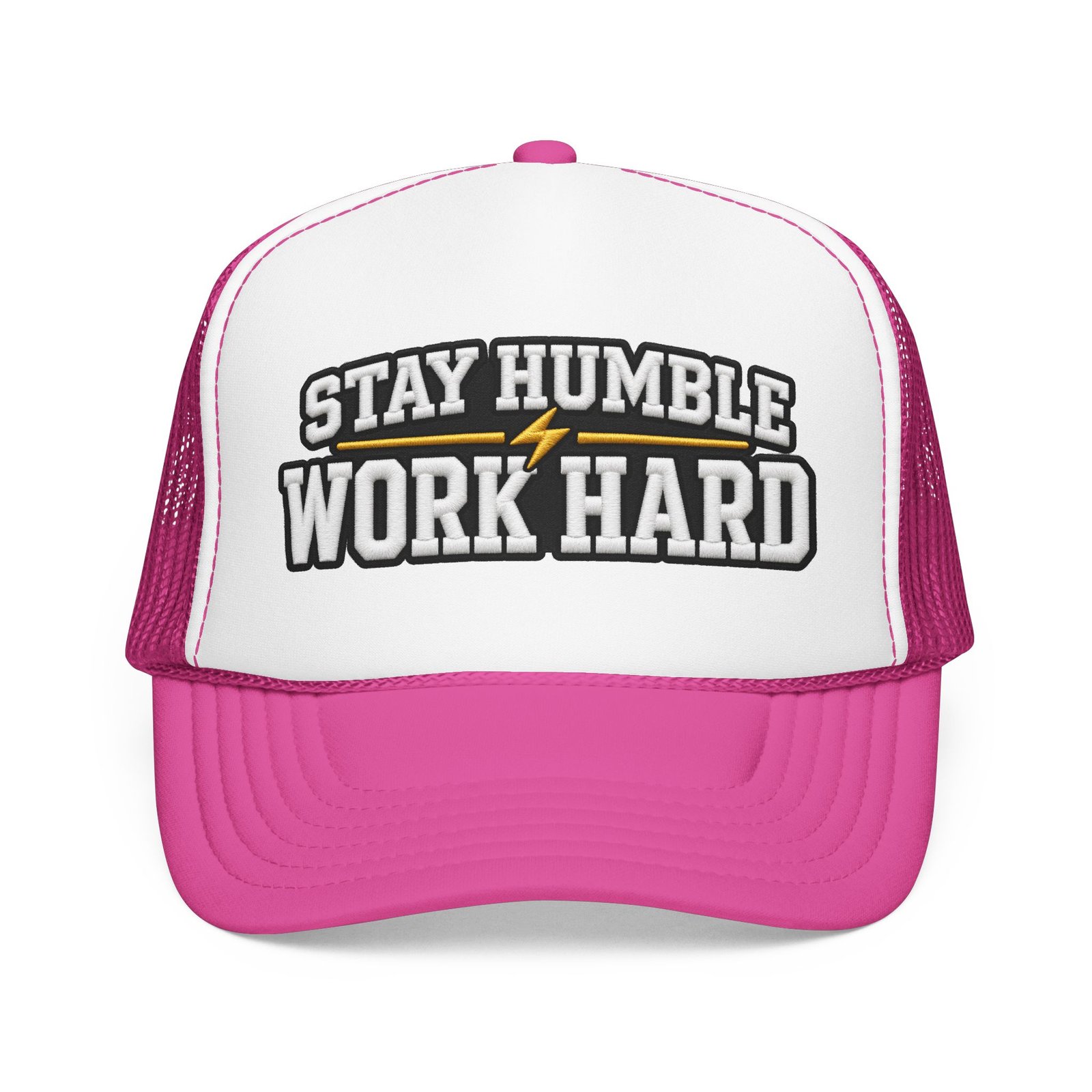Stay Humble Work Hard Trucker Hat — Motivational Foam Mesh Cap - Image 21
