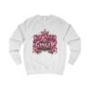 Stronger Than Cancer Sweatshirt — Pink Floral Breast Cancer Awareness Crewneck - Thumbnail Image 1