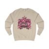 Stronger Than Cancer Sweatshirt — Pink Floral Breast Cancer Awareness Crewneck - Thumbnail Image 4