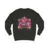 Stronger Than Cancer Sweatshirt — Pink Floral Breast Cancer Awareness Crewneck - Thumbnail Image 6