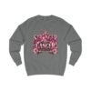 Stronger Than Cancer Sweatshirt — Pink Floral Breast Cancer Awareness Crewneck - Thumbnail Image 7