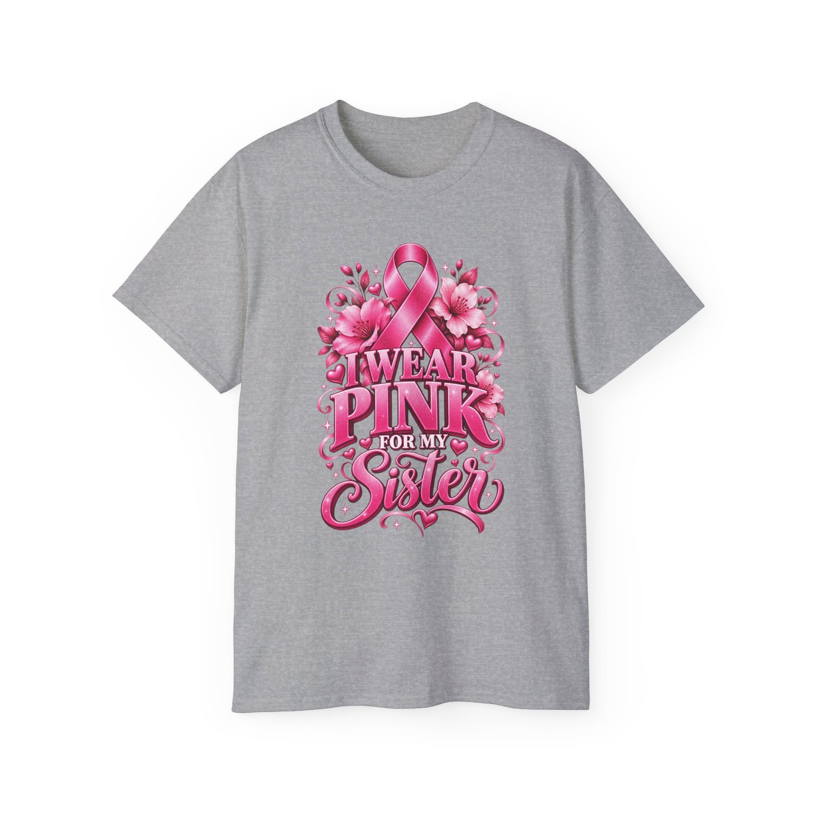 Breast Cancer Awareness Tee — "I Wear Pink For My Sister" Shirt - Image 4