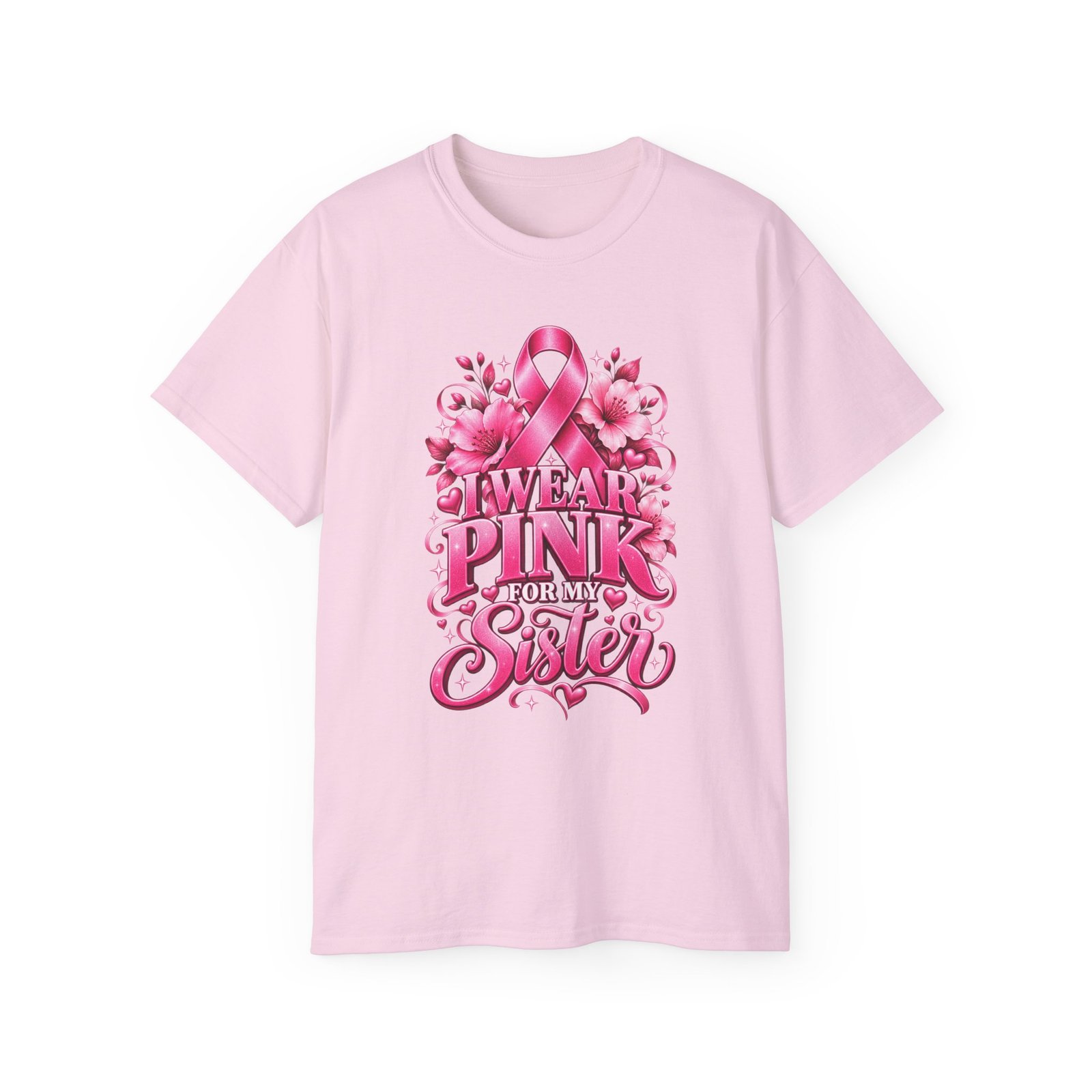 Breast Cancer Awareness Tee — "I Wear Pink For My Sister" Shirt - Image 9