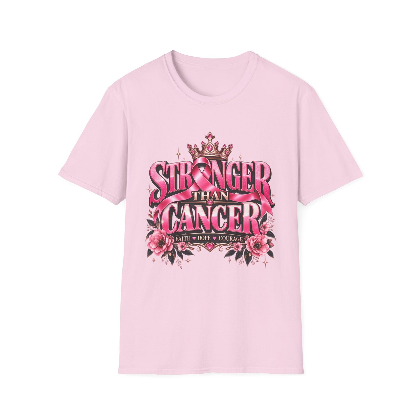 Stronger Than Cancer T-Shirt — Pink Ribbon Breast Cancer Support Tee - Image 7