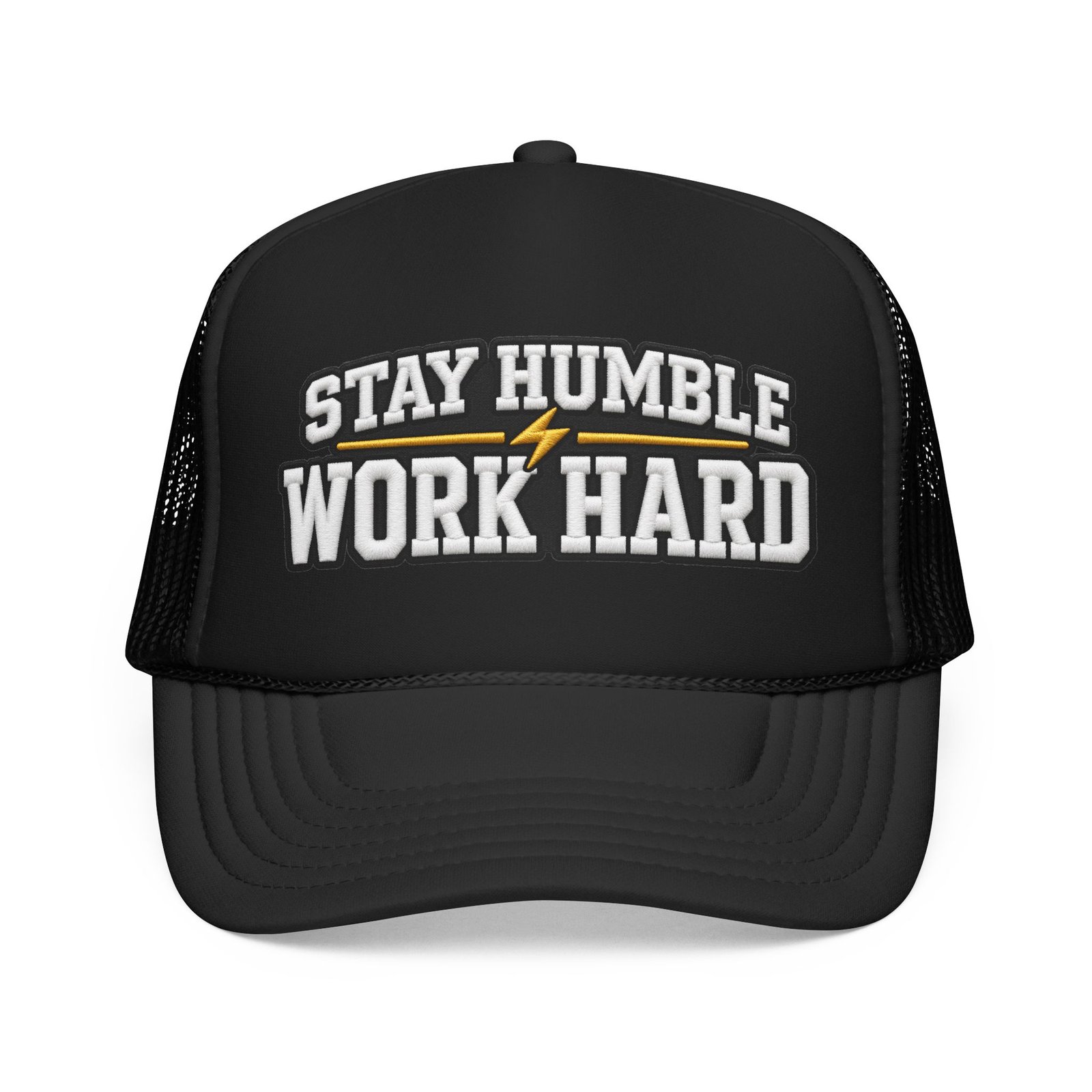 Stay Humble Work Hard Trucker Hat — Motivational Foam Mesh Cap - Image 5
