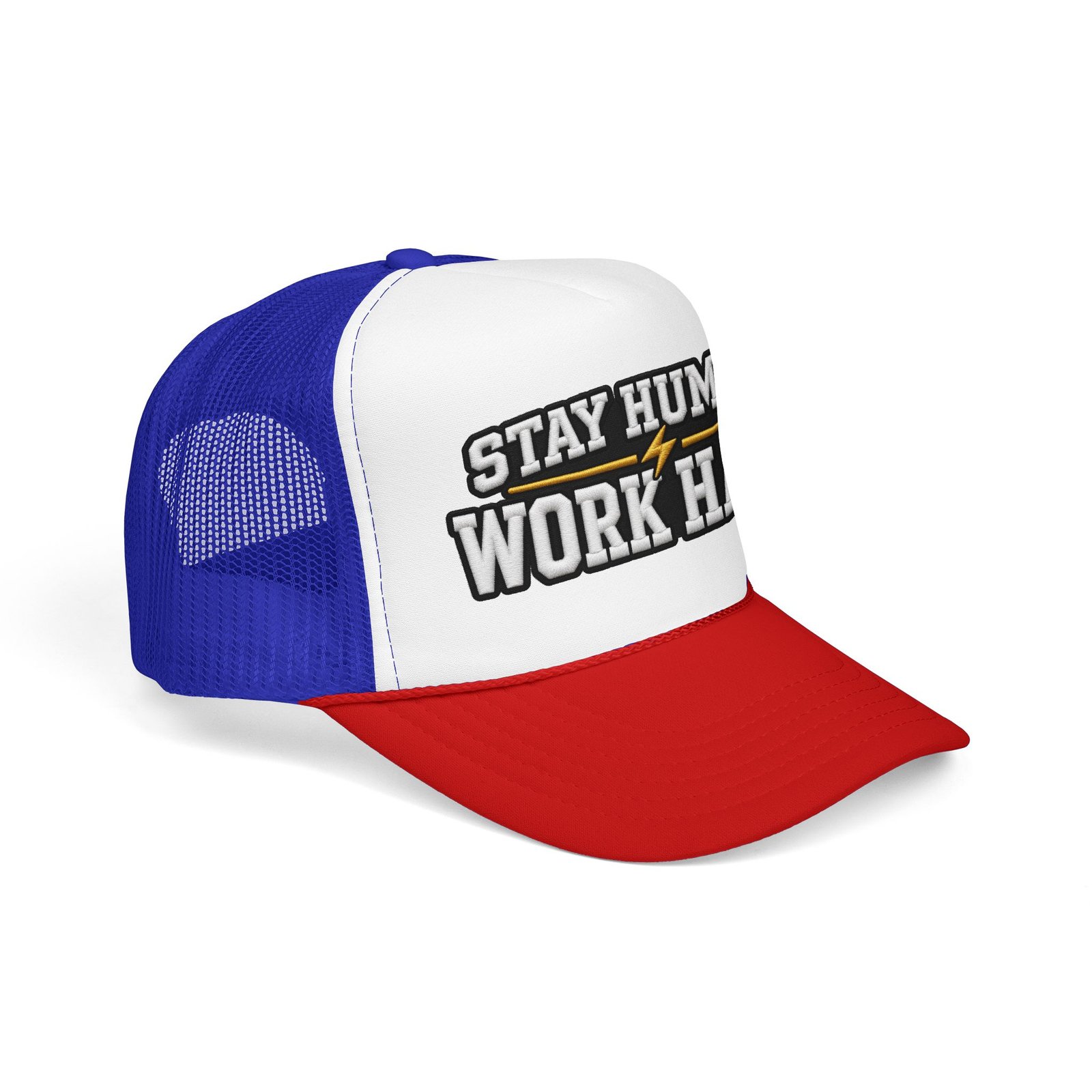 Stay Humble Work Hard Trucker Hat — Motivational Foam Mesh Cap - Image 34
