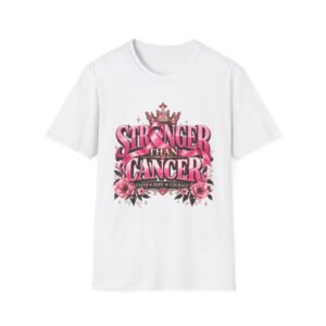Stronger Than Cancer T-Shirt — Pink Ribbon Breast Cancer Support Tee