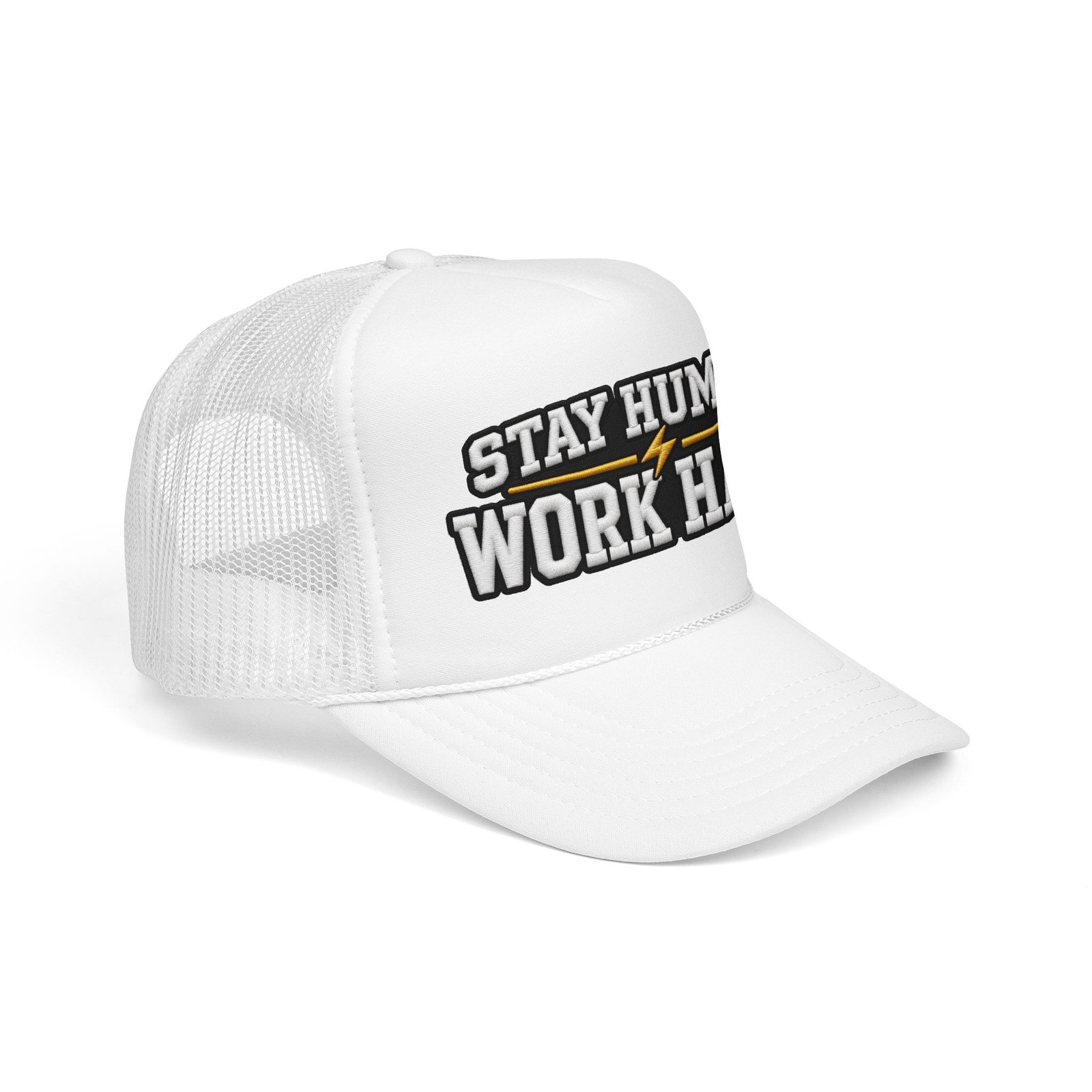 Stay Humble Work Hard Trucker Hat — Motivational Foam Mesh Cap - Image 42