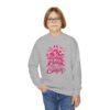 Youth Crewneck Sweatshirt — I Wear Pink For My Sister Breast Cancer Awareness Design - Thumbnail Image 6