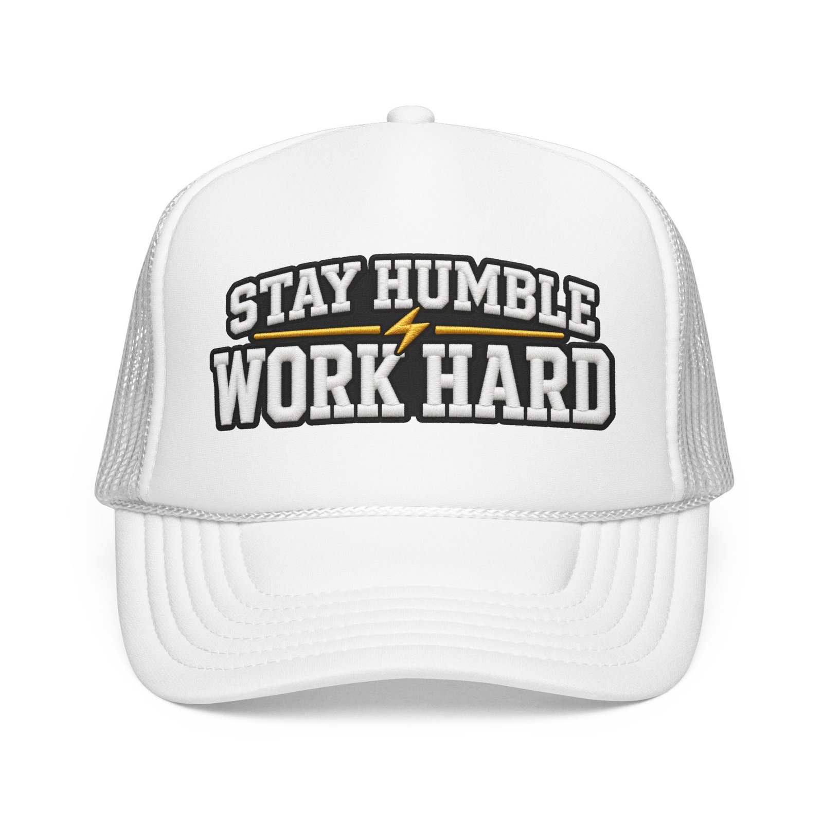 Stay Humble Work Hard Trucker Hat — Motivational Foam Mesh Cap - Image 41