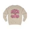 Breast Cancer Awareness Sweatshirt — "I Wear Pink For My Mom" Floral Ribbon Crewneck - Thumbnail Image 2