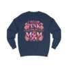 Breast Cancer Awareness Sweatshirt — "I Wear Pink For My Mom" Floral Ribbon Crewneck - Thumbnail Image 7