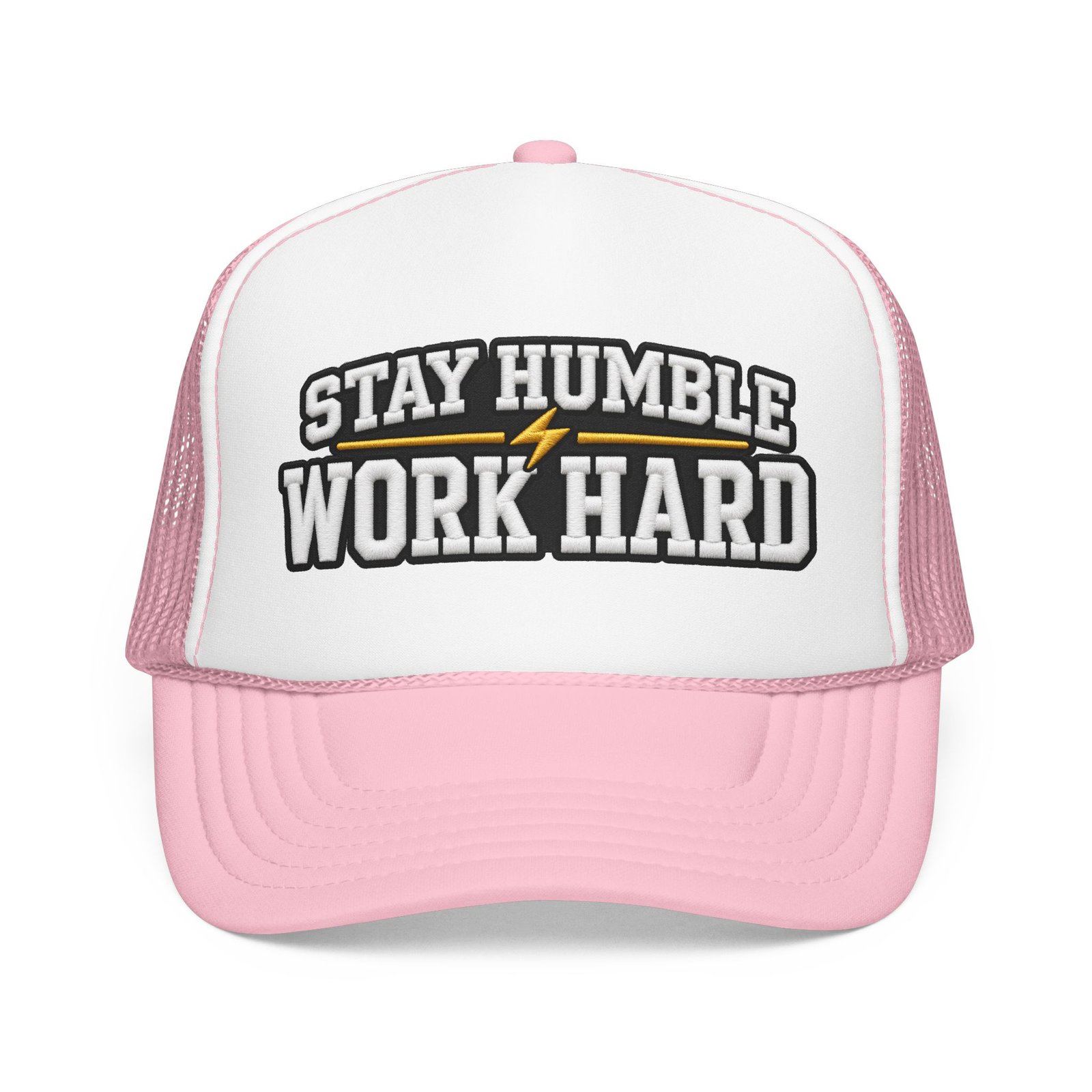 Stay Humble Work Hard Trucker Hat — Motivational Foam Mesh Cap - Image 25