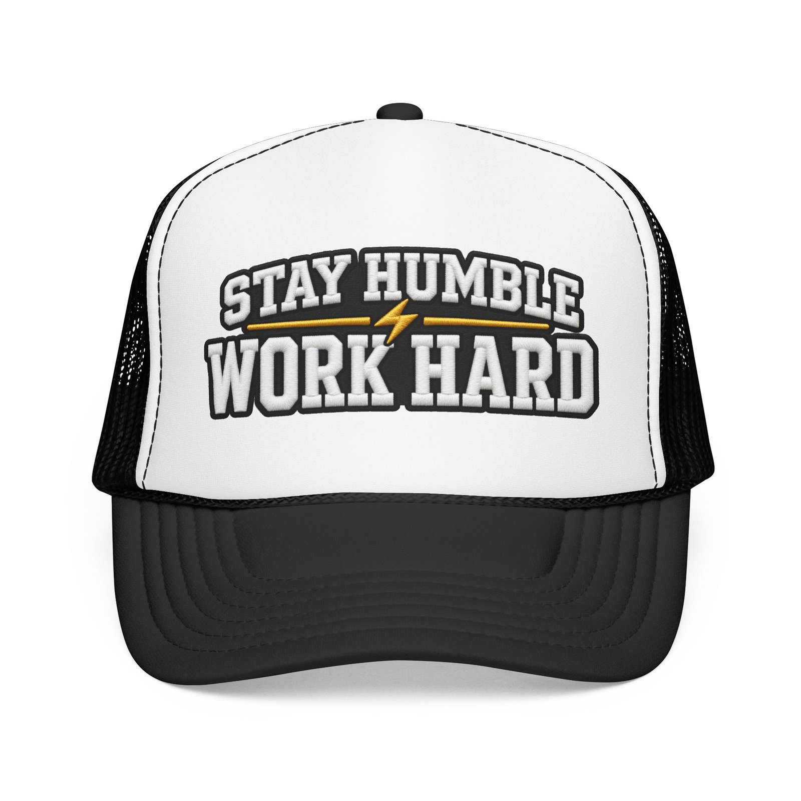 Stay Humble Work Hard Trucker Hat — Motivational Foam Mesh Cap - Image 13