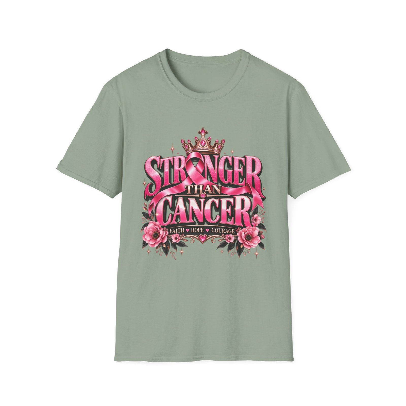 Stronger Than Cancer T-Shirt — Pink Ribbon Breast Cancer Support Tee - Image 5