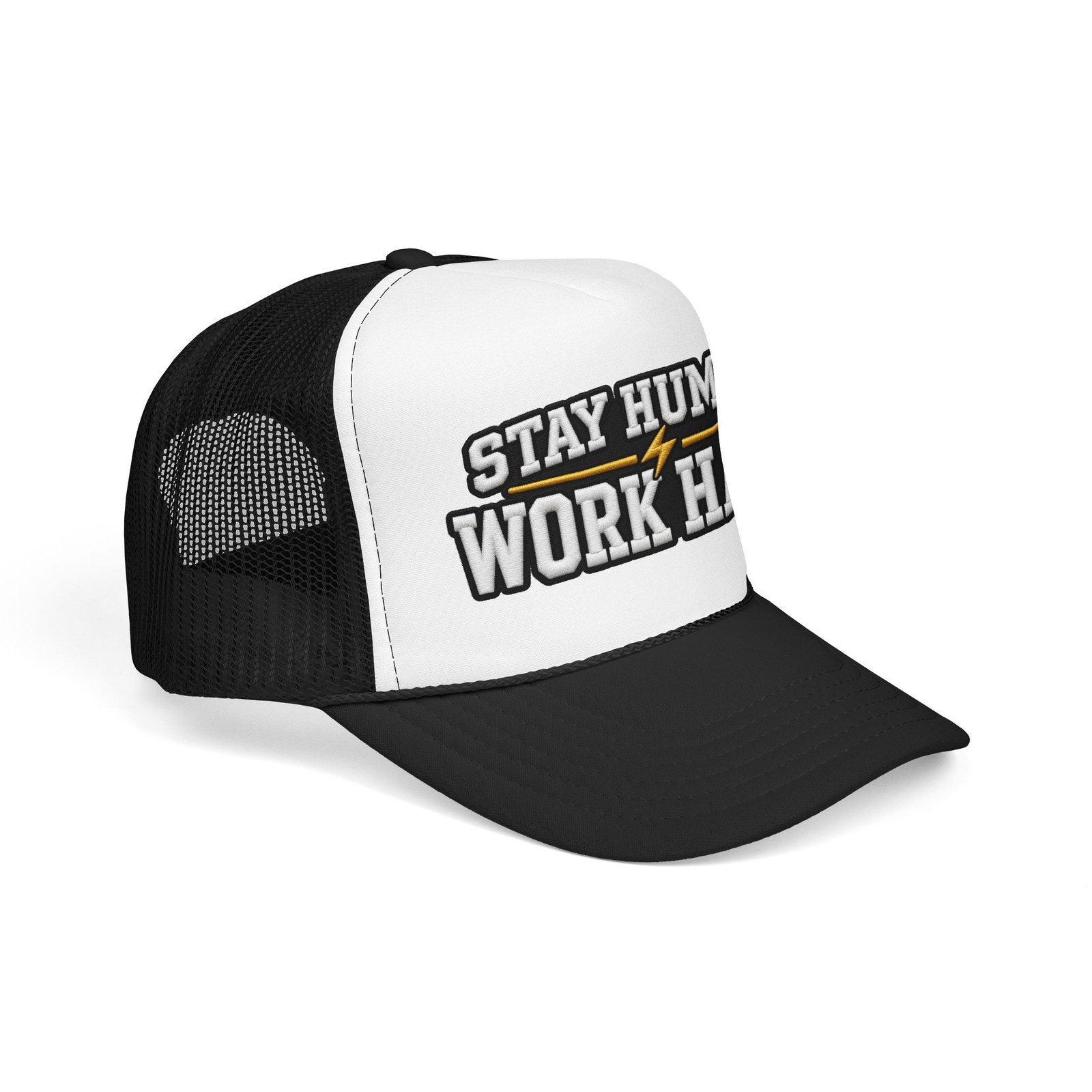 Stay Humble Work Hard Trucker Hat — Motivational Foam Mesh Cap - Image 14